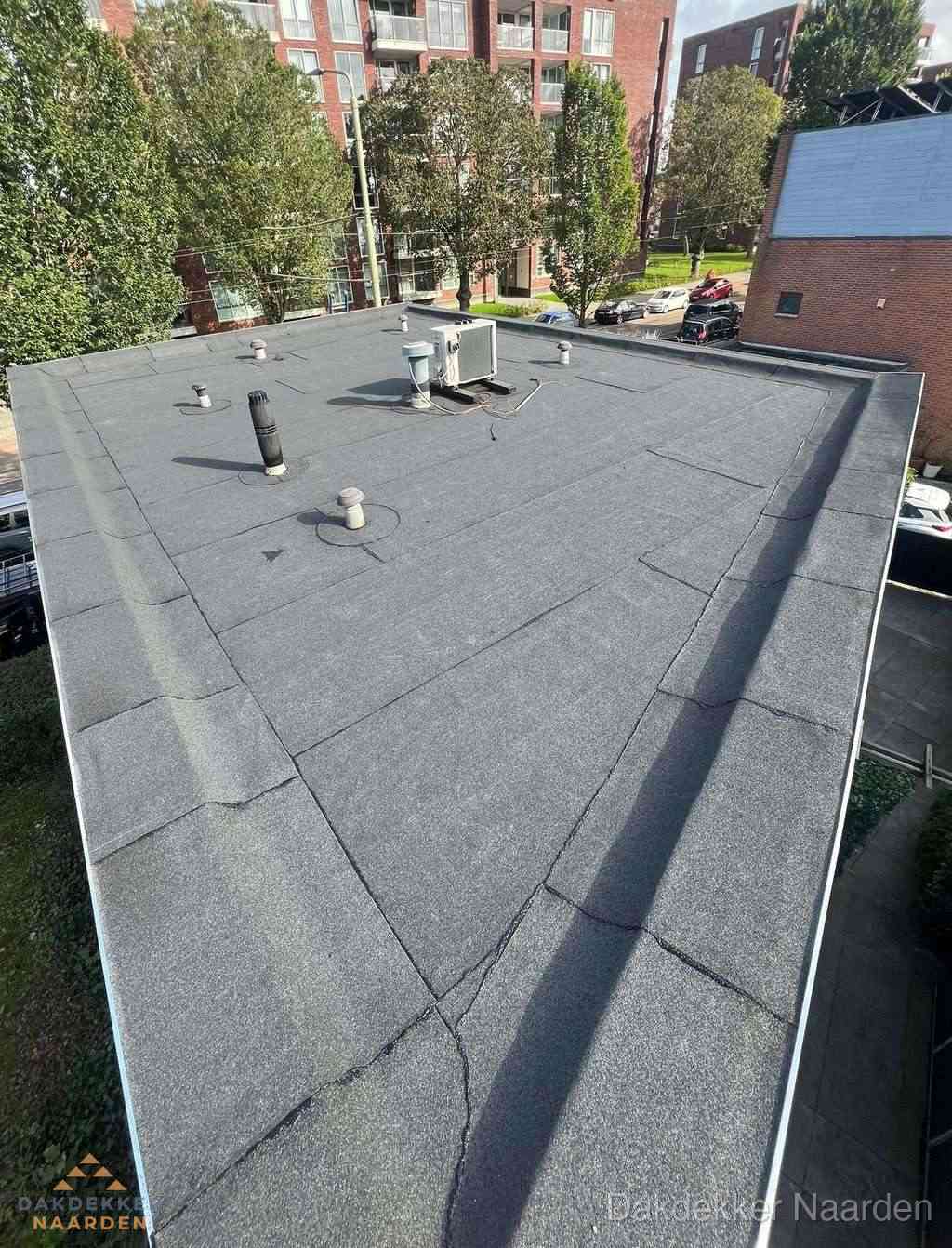 Bitumen Plat Dak Afgewerkt Naarden
