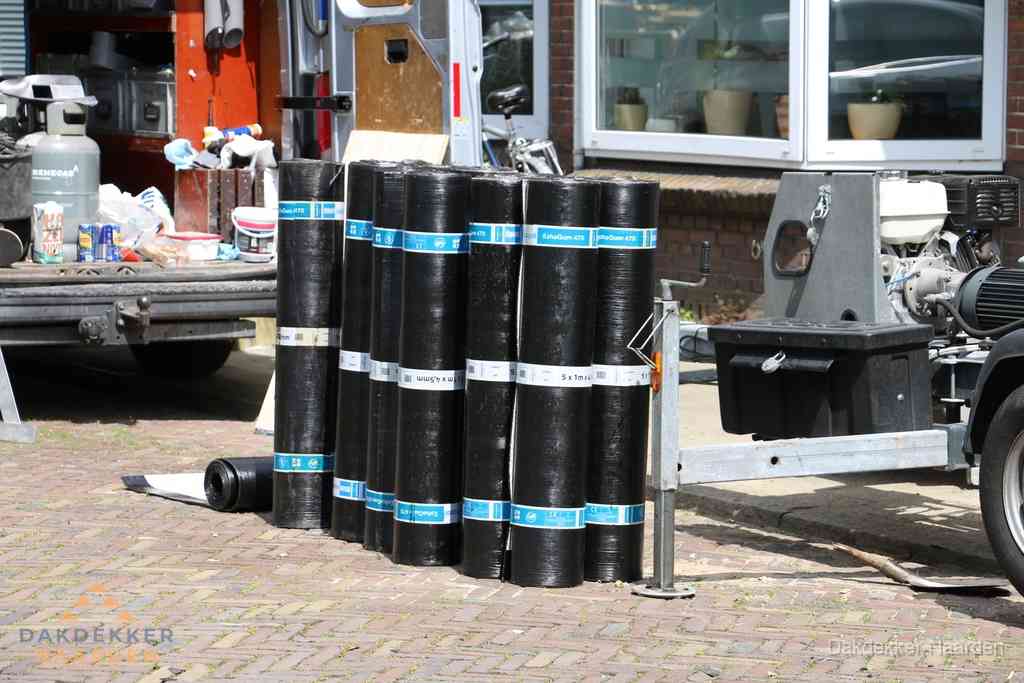 Rollen Bitumen Dakbedekking Materiaal Naarden